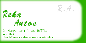 reka antos business card